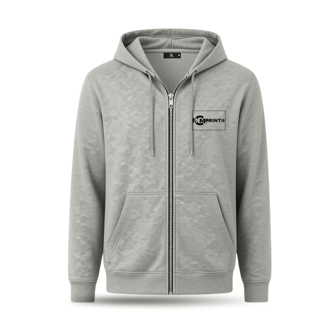 Bluza z kapturem na zamek PREMIUM z nadrukiem DTF B&C Influence